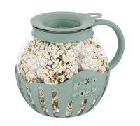 Yominerr Machine à -Corn Micro-Ondes Snack Popcorn Air Poppers Bol à -Corn de 2,25 litres Accessoires de Cuisine en Borosilicate, Vert