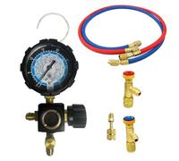 Yominerr Manomètre Côté Basse Pression R134A R410A R22 R404A Manomètre à Collecteur pour la Charge de Réfrigérant de Climatisation Faible