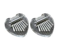 Yominerr Mini Kalimba à 8 Touches Arc-En-Ciel, Cristal Transparent, Instrument de Piano à Doigts, Amour