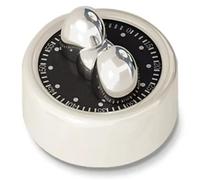 Yominerr Mini Minuteur de Cuisine Visuel, Minuteur Mécanique Magnétique, Compte à Rebours de Cuisine, Réveil de Cuisson, Blanc