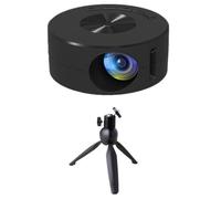 Yominerr Mini Projecteur LED Home Media Player Audio Projecteurs Portables avec Support de Projecteur Projection USB MêMe éCran Miroir-B