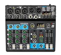 Yominerr Mixeur Multifonction à 6 Canaux pour Performances sur Scène, Diffusion en Direct de Karaoké, avec Mixeur USB Bluetooth