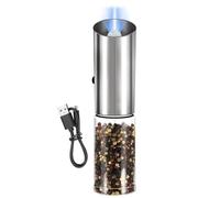 Yominerr Moulin à Poivre Électrique Salière et Poivrière, Rechargeable par USB, Fonctionnement à Une Main, Salière et Poivrière Réglables