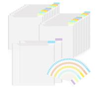 Yominerr Organiseur de Rangement pour Papier de Scrapbooking 12 X 12 Pouces Organisateur de Rangement Transparent avec Onglets D'Index Adhésifs pour Papier de Scrapbooking Vinyle A