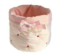 Yominerr Panier de Rangement en Tissu pour Chambre en Désordre, Panier de Rangement en Tissu Cylindrique pour Organisation du Désordre de la Chambre, Panier de Rangement en Tissu à Pois.