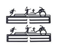 Yominerr Porte-Médailles Mural pour Médailles de Piste, Cintre pour Médailles en Fer, Présentoir pour Médailles de Marathon