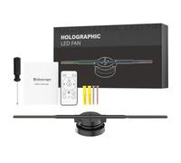 Yominerr Projecteur Holographique 3D WiFi 352LED, Ventilateur de Lecteur Holographique pour Image Vidéo Magasin Bar Fête Affichage Publicitaire Prise UE