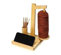 Yominerr Support de en Bois pour Téléphone, Support de en Bois avec Support de Téléphone, Support de Bobine de en Bois Magnétique Couleur Bois