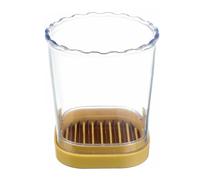 Yominerr Tasse à Trancher en Acier Inoxydable Trancheuse pour Fruits et Légumes avec Plaque Poussoir Trancheuse à Fruits Coupe-Trancheuse,A