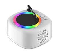 Yominerr Tourne-Disque Rétro Bluetooth Mini Haut-Parleur Vintage HiFi Sound Music Box Enregistreur HD avec Lumière Colorée Support Carte TF