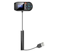 Yominerr Transmetteur FM sans Bluetooth 5.0 Lecteur Mp3 de Voiture Kit Mains pour Voiture LCD Audio Aux Charge USB PD18W Modulat FM