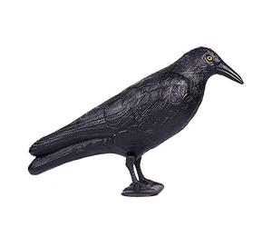 Yomiro Noir Corbeau Anti Pigeon Balcon Anti Pigeon Anti Oiseaux Effaroucheur Oiseaux Epouvantail a Jardin Repulsif Pigeon Bird Tech Effaroucheur Pigeons Défenseur de Jardin Décoration (Corbeau Noir)