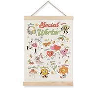 Yomisex Poster mural de travailleur social, cadeau de travailleurs sociaux pour femme, décoration murale inspirante bohème encadrée pour maison, chambre à coucher, salon, bureau, 30,5 x 40,6 cm