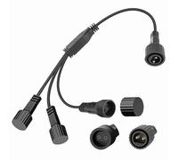 Yomistar Connecteur Guirlande Lumineuse Noël 2 Broches Connecteur Guirlande Exterieu Rallonge Séparateur pour Rideau Filet G40 Filet Lumineux Noël