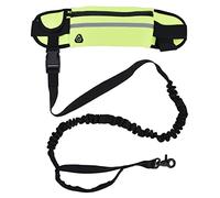 YomiyUyr Hands Freess Dog Lash, Grass Green Sports Belt Bel Lash Lash, Hands Reflective Freess Dog Lash avec Une Corde de Traction Variable pour la Marche, la Course et Les (Verte de l'herbe)