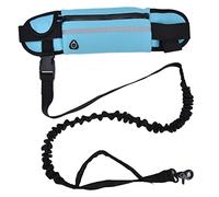 YomiyUyr Hands Freess Dog Lash, Grass Green Sports Belt Bel Lash Lash, Hands Reflective Freess Dog Lash avec Une Corde de Traction Variable pour la Marche, la Course et Les (Ciel Bleu)