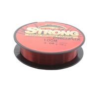 yomoe 100 M de Ligne de Pêche en Nylon Transparent, Ligne Principale Rouge, Ligne Secondaire, Ligne de Pêche, Numéro de Ligne 0,8 Rouge