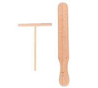 yomoe 2 PièCes SéRies Ustensiles de Cuisine à CrêPes Spatules de CrêPe en Bois et Ensemble D'éPandeur -Tortilla Râteau Pâte à Tartiner Outils Ustensiles de Cuisine