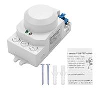 yomoe 5.8GHz HF System LED Micro-Onde Capteur de Mouvement à 360 DegréS DéTecteur de Mouvement Du Corps, Blanc