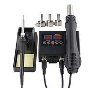 yomoe 8898 Station de Dessoudage à Air Chaud Station de Fer à Souder 750W Double Affichage Numérique 2-En-1 Prise UE à Température Contrôlée