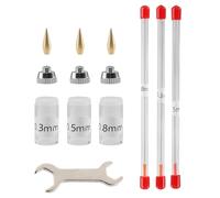 yomoe Kit de 10 Capuchons de Buse pour Aérographe, Pièces de Rechange pour Aiguille D'Aérographe avec Clé et Kit de Nettoyage pour Aérographe