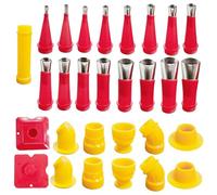 yomoe Kit D'Outils de Buse en Caoutchouc Intégré Universel de 29 Pièces, Embouts de Calfeutrage, Buses de Calfeutrage pour Outils de Calfeutrage de Saucisses