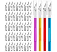yomoe Lot de 74 Couteaux de Bricolage Exacto avec 4 Couteaux de Bricolage et 70 Lames de Rechange pour Couteaux Artisanaux pour L'Art, le Scrapbooking, le Pochoir