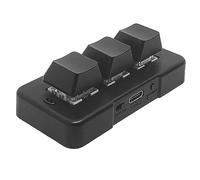 yomoe MK321 Pro Mini clavier mécanique 3 touches Connexion USB pour de bureau Clavier mécanique multimédia