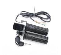 yomoe Poignée D'Accélérateur pour Vélo Électrique, Poignée D'Accélérateur Rotative pour Vélo Électrique, Scooter, avec Écran LCD et Verrouillage à Clé 48 V