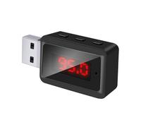 yomoe Transmetteur FM Bluetooth 5.3 pour Voiture, Adaptateur Audio sans USB, Appels Mains avec Microphone, Stéréo HiFi pour Radio FM de Voiture