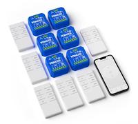 YOMOGI Module Volet Roulant Connecté avec Télécommande RF, Module WiFi pour Rideau Stores Compatible avec Alexa Google Home pour Contrôle en Pourcentage, Commande Vocale, Ouverture Réglable (6 Pack)