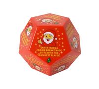Yomotay Jeu de dés de Noël pour échange de cadeaux, jouet amusant de fête à 12 pages, jeu interactif pour famille et amis (rouge)