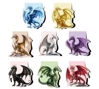Yomover Lot de 8 marque-pages magnétiques avec dragons - Marque-page - Cadeau idéal pour les amateurs de livres, les étudiants, les enseignants, la lecture scolaire