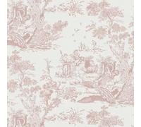 Yomshi Papier peint autocollant rose 41 cm × 20 m - Papier peint vintage à coller - Papier peint arbre et animal - Enveloppe en vinyle épais pour salon, chambre à coucher, cuisine