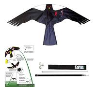 Yomyay SimulÉ par Cerf-Volant RÉPulsif pour Oiseaux RÉPulsif Pigeon Kit Anti-Oiseaux Epouvantail (4 Meters（158 inch）)