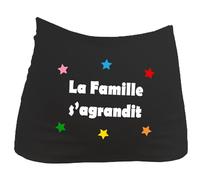 YONACREA Bandeau noir Ceinture Grossesse Femme - Ceinture de Soutien Maternité - La Famille s'agrandit - Accessoire Future Maman - Confortable - Cadeau Original Baby Shower