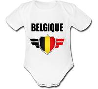 YONACREA - Body Bébé Manches Courtes - BELGIQUE - COUPE DU MONDE DE FOOTBALL 2018-3 mois