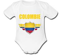 YONACREA - Body Bébé Manches Courtes - COLOMBIE - COUPE DU MONDE DE FOOTBALL 2018-12 mois