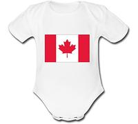 YONACREA - Body Bébé Manches Courtes - Drapeau Canada - 3 Mois