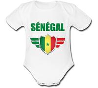 YONACREA - Body Bébé Manches Courtes - SÉNÉGAL - COUPE DU MONDE DE FOOTBALL 2018