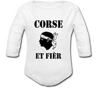 YONACREA - Body Bébé Manches Longues - Corse et Fièr - Garçon - 12 Mois