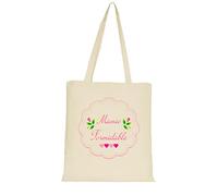 YONACREA - Sac Bandoulière - Tote Bag - Coton Biologique - Mamie Formidable - Cadeau Fête des Grands Mères