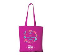 YONACREA - Sac Bandoulière - Tote Bag - Une AVS qu'on n'oubliera jamais - Personnalisé avec le Prénom de vos enfants - Cadeaux de fin d'Année Scolaire - FUSCHIA