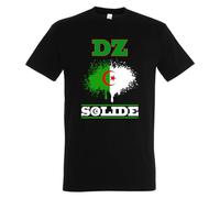 YONACREA - T-Shirt - ALGÉRIE - DZ Solide - El-Djazaïr - Dos Personnalisable - Noir - Taille 2 Ans