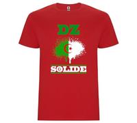 YONACREA - T-Shirt - ALGÉRIE - DZ Solide - El-Djazaïr - Dos Personnalisable - Rouge - Taille M
