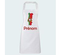 YONACREA - Tablier de Cuisine - Carte Portugal - avec Prénom personnalisé
