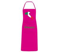 YONACREA - Tablier de Cuisine PERSONNALISABLE - Carte de l'Italie au couleur du drapeau - FUCHSIA