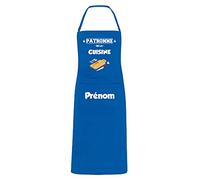 YONACREA - Tablier de Cuisine PERSONNALISABLE - Patronne de la Cuisine - BLEU