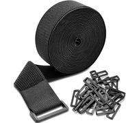 Yonality sangles réutilisables en scratch 6m x 5cm, bande scratch avec 30 boucles, cable bande réutilisable management, sangles à crochet découpable à la longueur, pour gestion des câbles et rangement