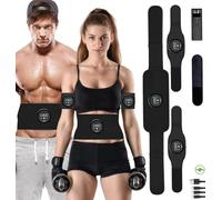 Yonars Ceinture Abdominale Electrostimulation, Electrostimulateur Musculaire, Electrostimulateur Musculaire, ABS Stimulateur Musculaire Abdominal/Bras/Jambes Ajout de Ceinture d'extension